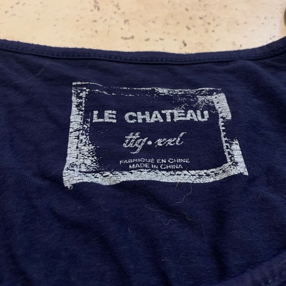 💜 Le Chateau Long Sleeve Mini Dress - Navy Blue - Women's XXL - Picture 2 of 7